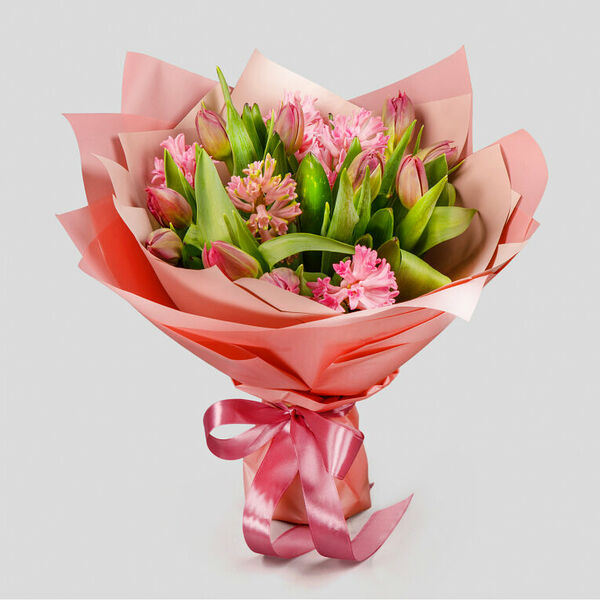 Букет с гиацинтами Жаворонок