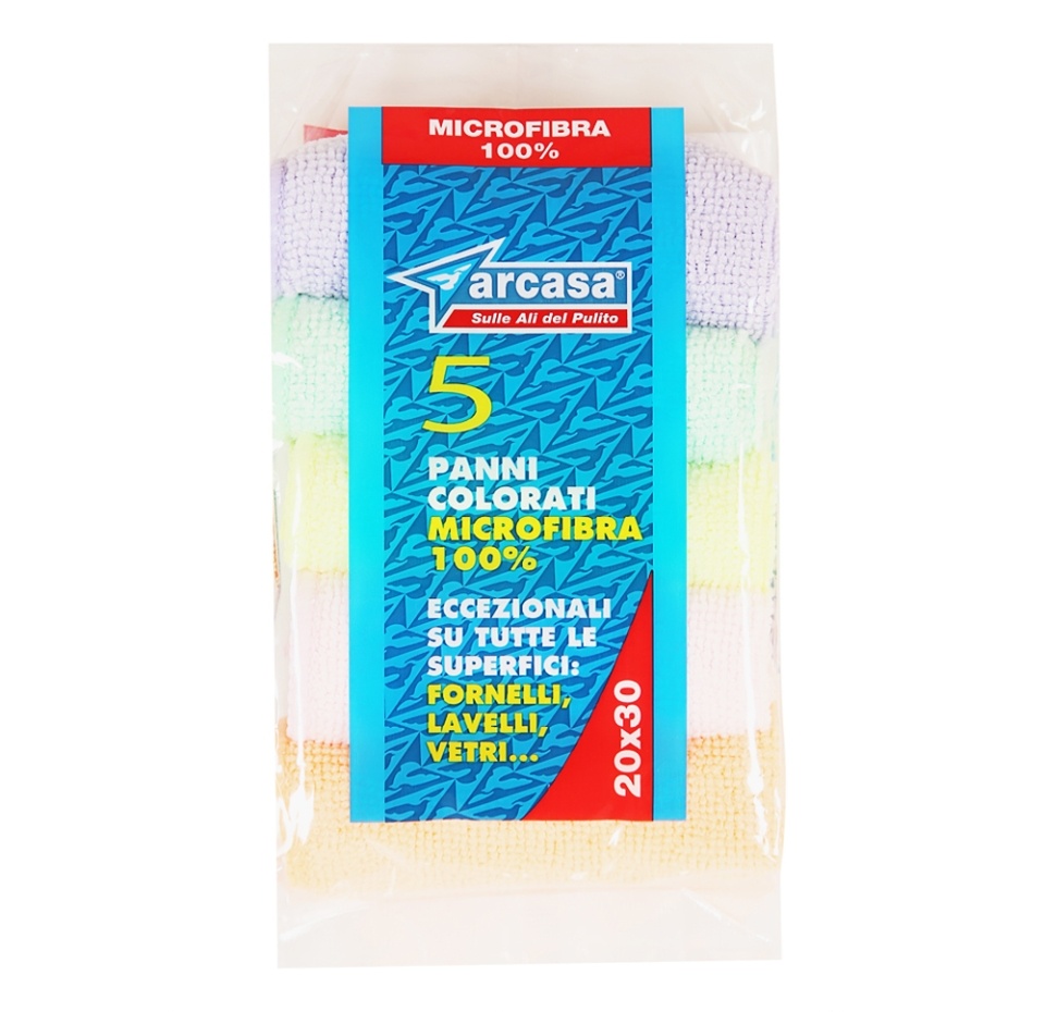 

Салфетки для уборки Arcasa из микрофибры, 20х30 см, 5 шт.