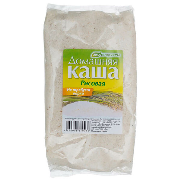 Хлопья домашняя каша 150 г рисовая б/п экопродукты