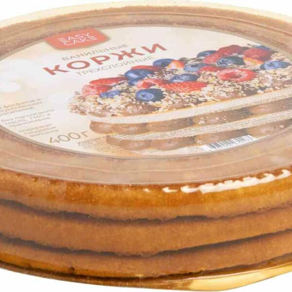 Коржи трехслойные Easy Cake Ванильные