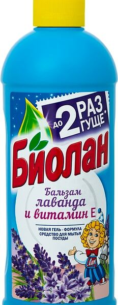 Средство для мытья посуды Биолан Бальзам Лаванда и Витамин Е 450г