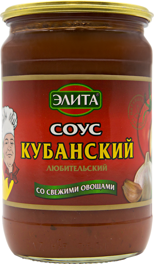 

Соус томатный Элита Кубанский любительский с овощами