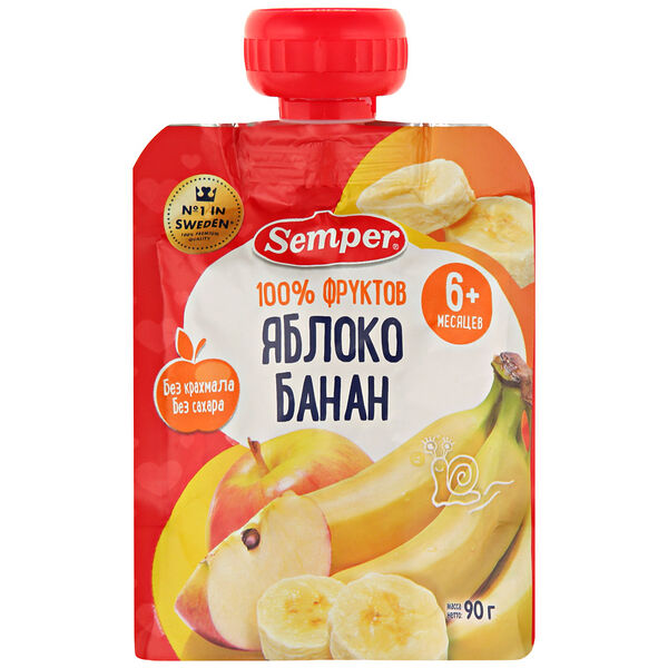 Пюре Semper яблоко-банан