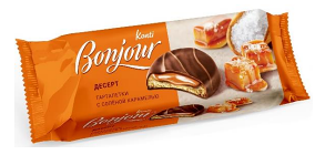 Десерт BONJOUR KONTI с соленой карамелью фас. 220г