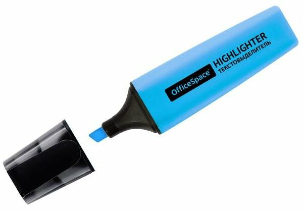 Текстовыделитель OfficeSpace голубой, 1-5 мм