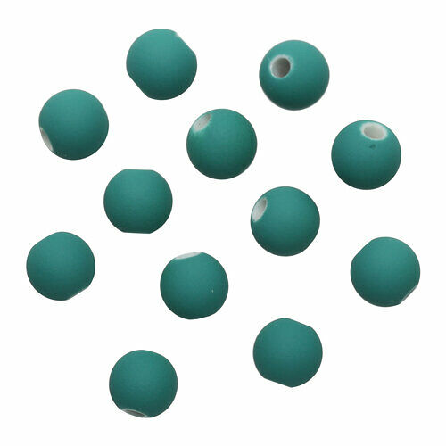 Бусины матовые, 8мм, 20гр.(035 морская волна)