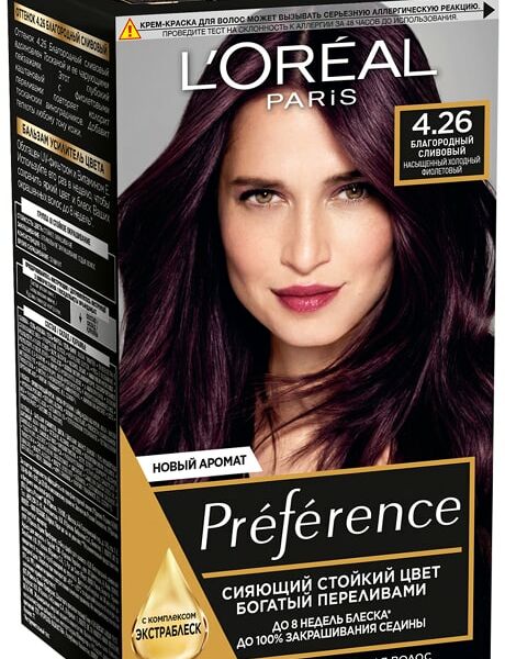 Крем-краска для волос Loreal Paris Preference 4.26 Благородный сливовый