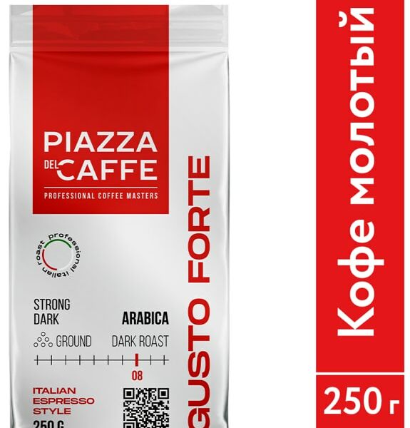 Кофе молотый Piazza del Caffe Gusto Forte 250г