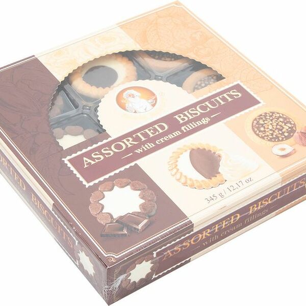 Печенье Santa Bakery Бискотти Ассорти с кремовыми начинками 345г