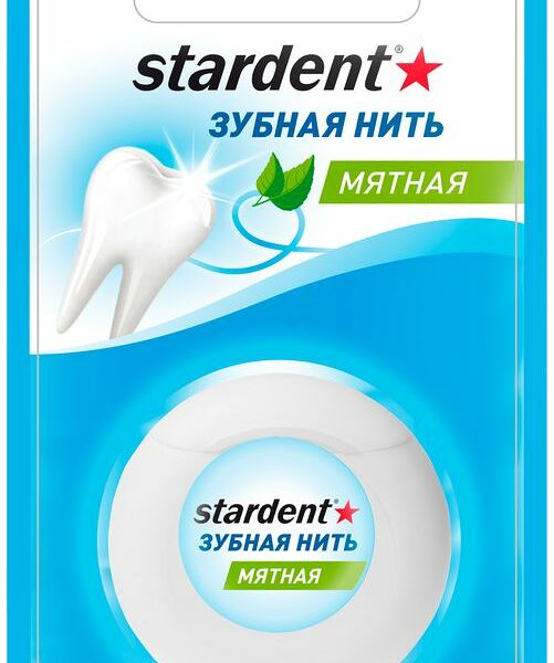 Зубная нить Stardent мятная 50м