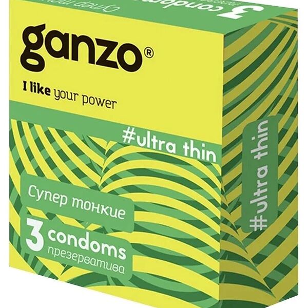 Презервативы Ganzo Ultra Thin ультратонкие 3 шт