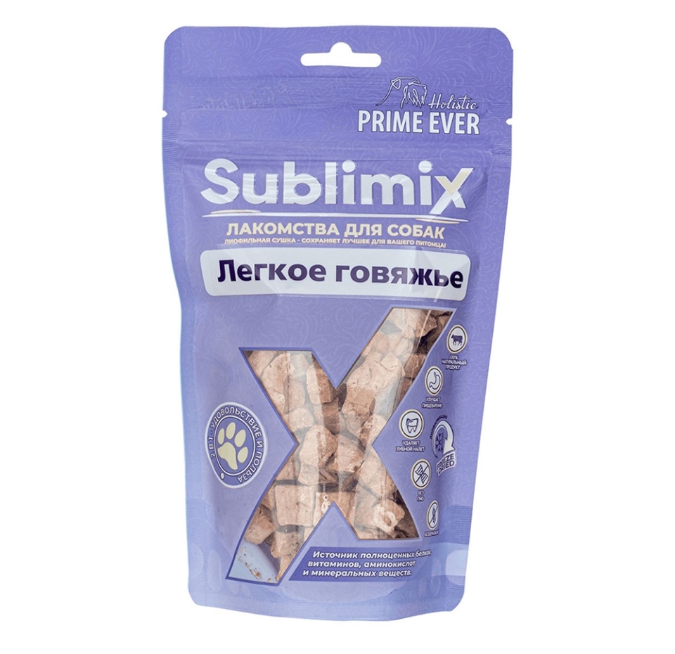 

Лакомство для собак Prime Ever Sublimix Легкое говяжье, 30 г