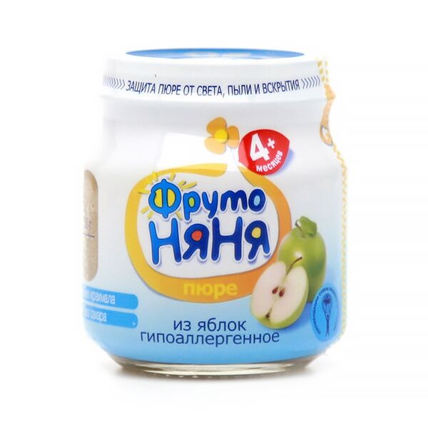 Фруктовое пюре Фрутоняня гипоаллергенное Яблоко, с 4 месяцев