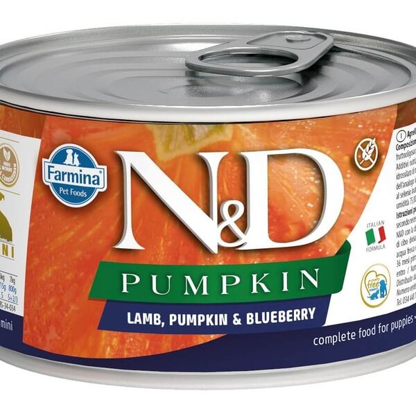 Farmina N&D Dog Pumpkin Adult Mini консервы для взрослых собак мелких пород Ягненок, тыква и черника