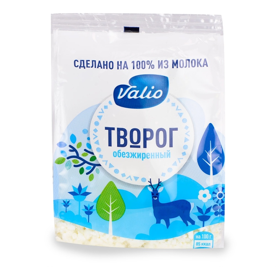 

Творог Valio рассыпчатый обезжиренный 0.1% 200г