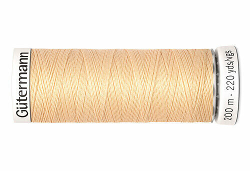 748277 Нить Sew-all для всех материалов, 200м, 100% п/э Gutermann(006 кремово-бежевый)