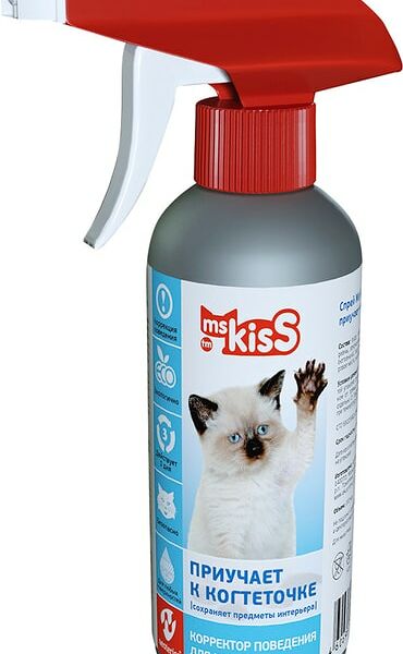 Корректор поведения Ms. Kiss Приучает к когтеточке для кошек 200мл