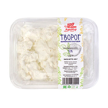 Творог Агромир фермерский пластовой 5%