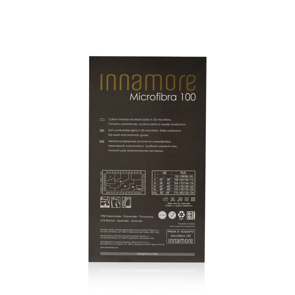 

Женские колготки Innamore Microfibra 100 den Nero 5 размер