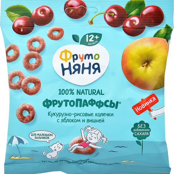 Фрутопаффсы ФрутоНяня кукуруза-рис яблоко вишня