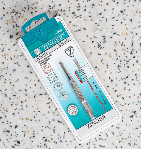 

Zinger пинцет скошенный ручной заточки