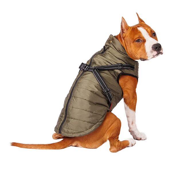 Куртка со шлейкой зеленая 4XL