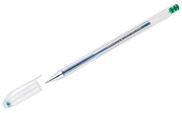 Ручка гелевая Crown Hi-Jell зеленая, 0,5 мм