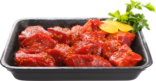 

Шашлык из бараньего окорока в маринаде Техас полуфабрикат охл вес до 1.0 кг