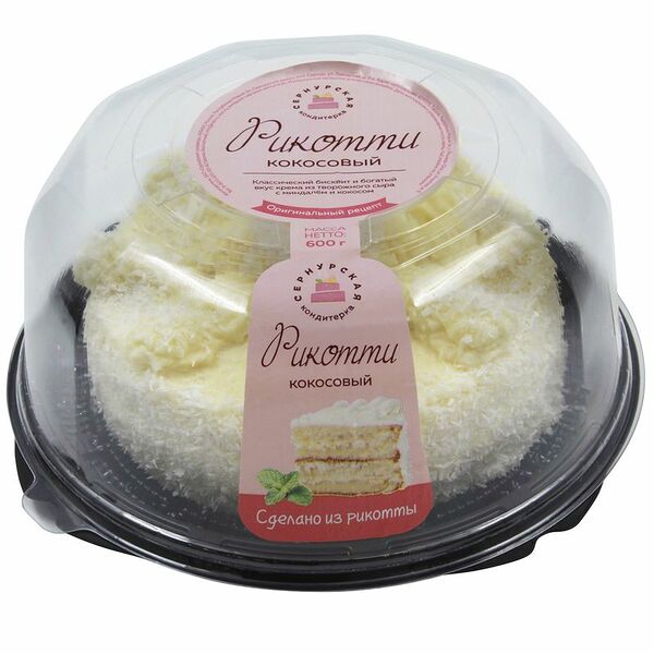 Торт Сернурский сырзавод Рикотти кокосовый