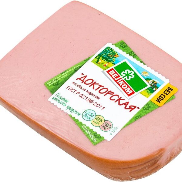 Колбаса варёная Велком Докторская кусок, 500г