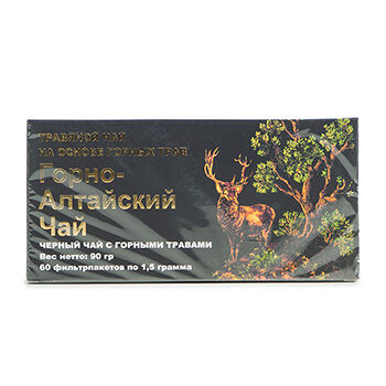 Чайный напиток Горно-Алтайский черный с травами 90 г, Россия