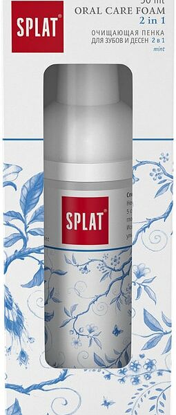 Ополаскиватель для зубов и десен Splat 2в1 пенный Быстрая свежесть дыхания мята 50мл