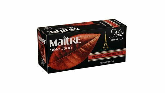Чёрный чай Maitre, французский Эрл Грей, 20х1.8г