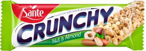 Батончик-мюсли Sante Crunchy с лесным орехом и миндалём  35г.