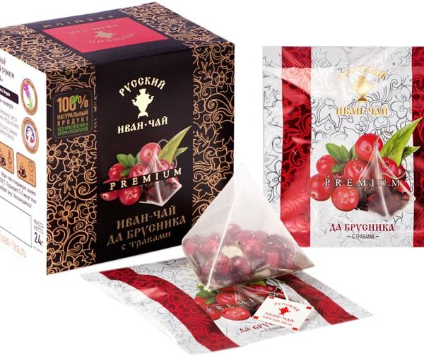 Напиток чайный Русский Иван-чай Premium да брусника с травами 12*2г
