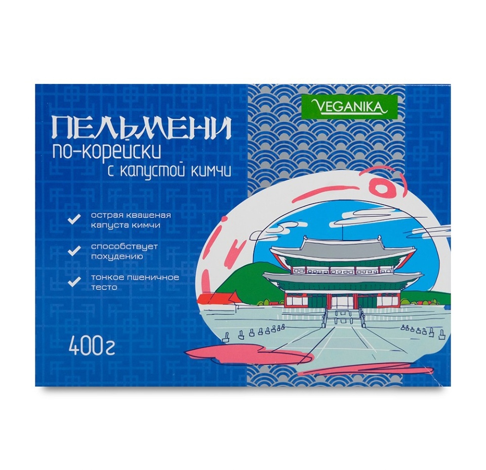

Пельмени Veganika по-корейски с капустой кимчи 400 г