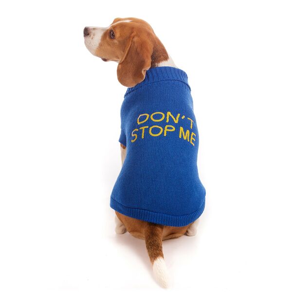Свитер для собак Dont stop me 25см S синий (унисекс)