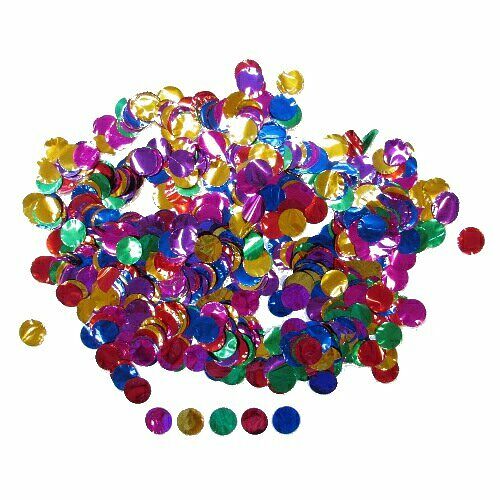 ч03050 Конфетти фольга Круги 1 см ассорти 50 гр (для шаров)