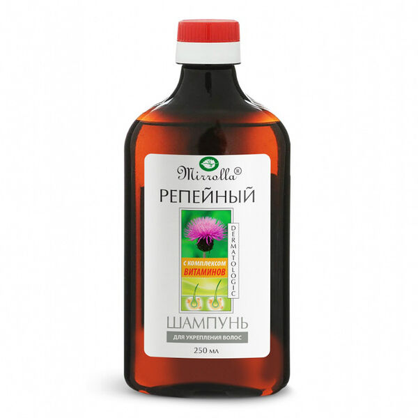 Шампунь Mirrolla репейный с комплектом витаминов