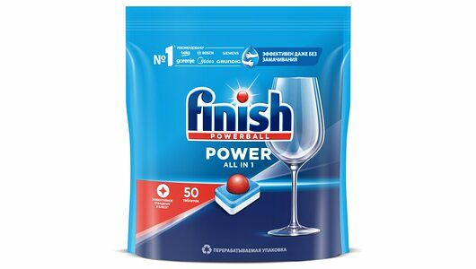 Таблетки для посудомоечных машин Finish Powerball Power All in 1 50шт.