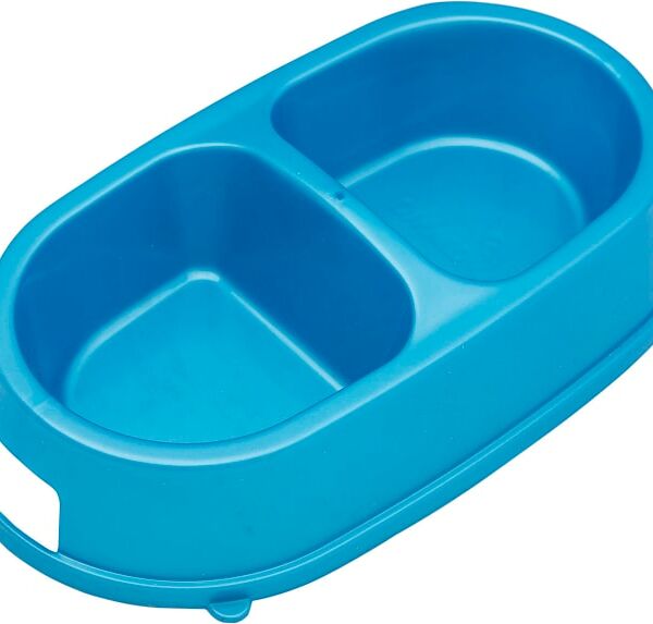 Миска для животных Гамма пластмассовая, 2x260мл цвет в ассортименте