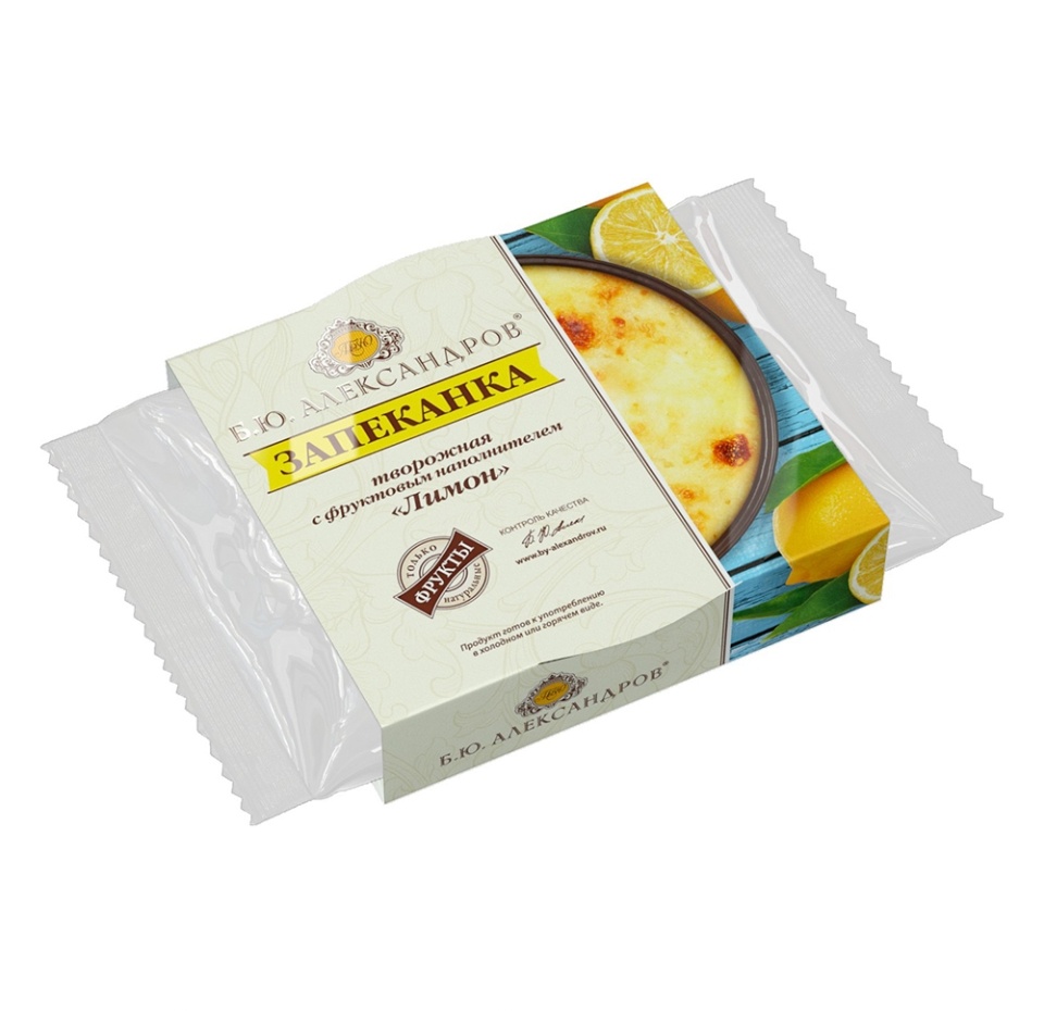 

Запеканка творожная Б.Ю.Александров Лимон 13% 100 г