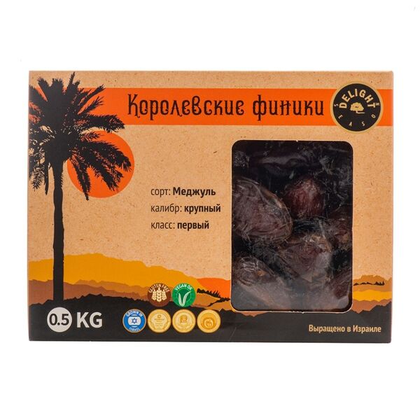 Финики Delight Season Королевские Меджуль сушеные с косточкой