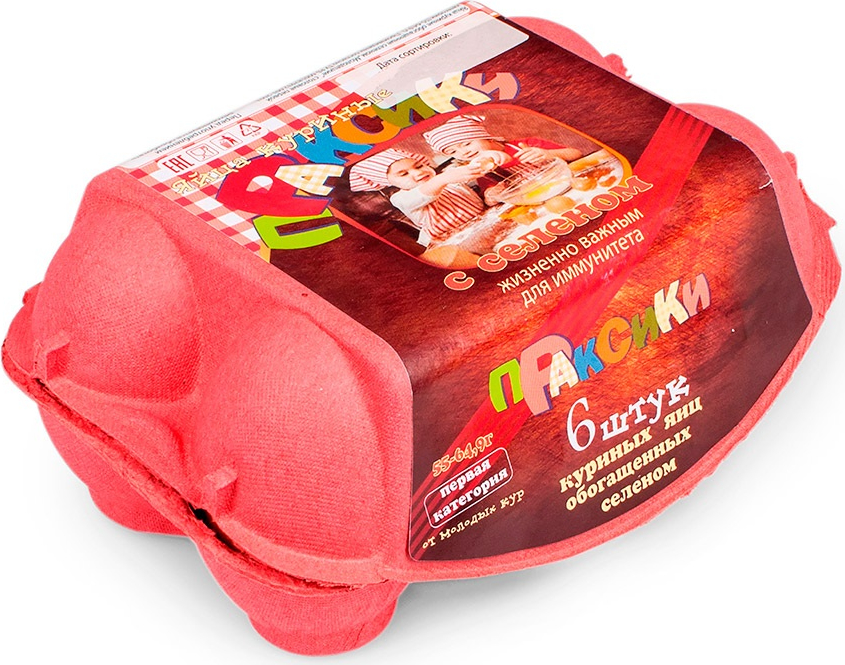 

Яйцо куриное Праксики С1 с селеном 6 шт. 360 г