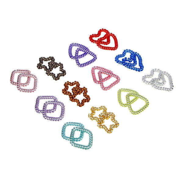 Beriotti набор резинок-спиралек для волос фигурные 2шт, d3-4см, пластик, 4 дизайна