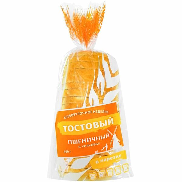Хлеб Хлебная Мануфактура Тостовый пшеничный в нарезке