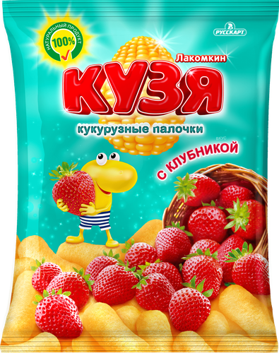 

Палочки кукурузные Кузя Лакомкин со вкусом клубники 100 г