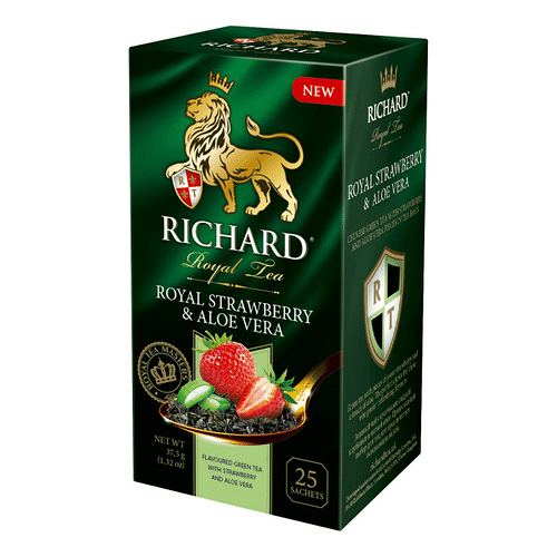 Чай зеленый Richard Royal Strawberry & Aloe Vera 25 пак, 37.5 г