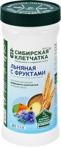 

Клетчатка Сибирская клетчатка Льняная с фруктами 280 г