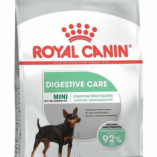 Корм для взрослых и стареющих собак мелких размеров до 10 кг с чувствительным пищеварением Royal Canin Digestive Care